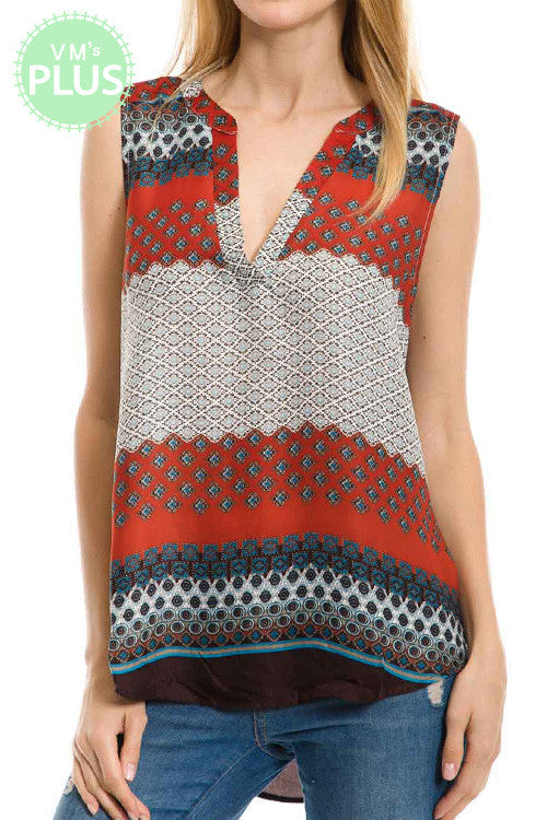 Plus Size V-Neck Tank