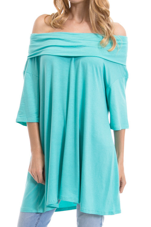 Plus Size Off Shoulder Tunic