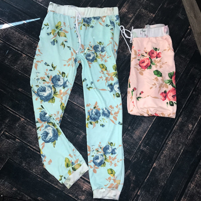 Floral Print Jogger Pants