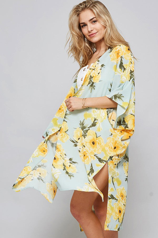 Joyful Floral Kimono
