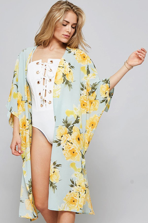 Joyful Floral Kimono