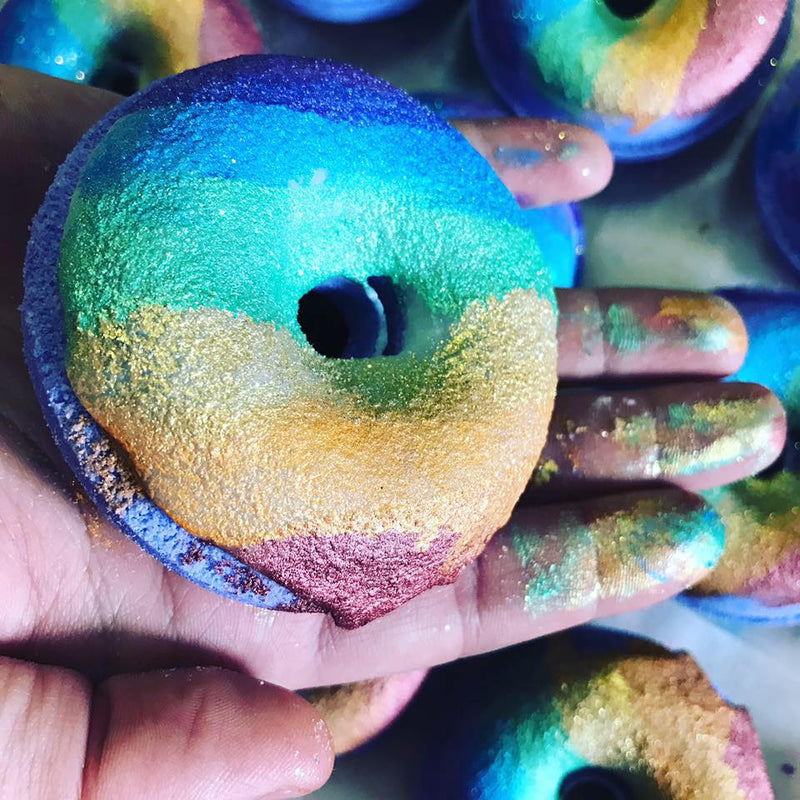 Rainbow Sherbet Bath Bomb Donut