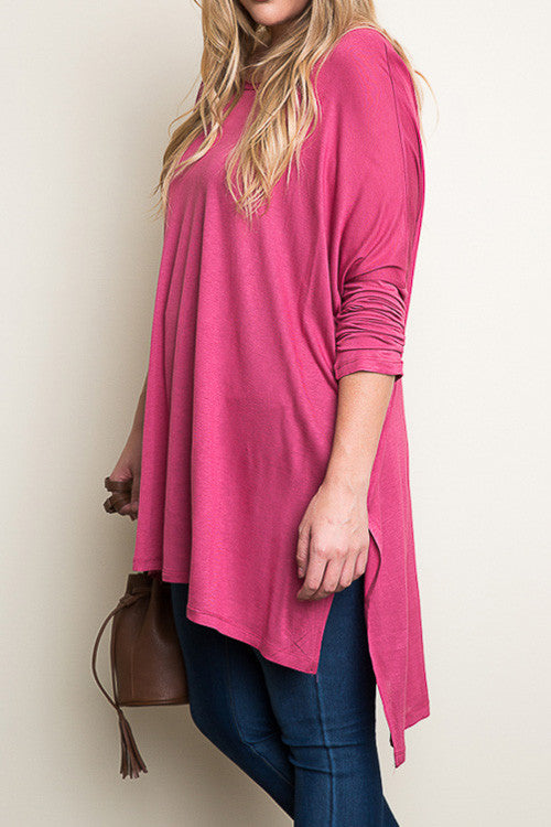 Plus Size Hi-Low Hem Tunic