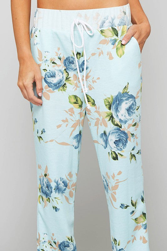 Floral Print Jogger Pants