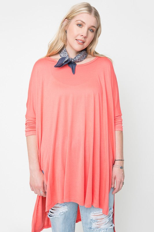 Plus Size Hi-Low Hem Tunic