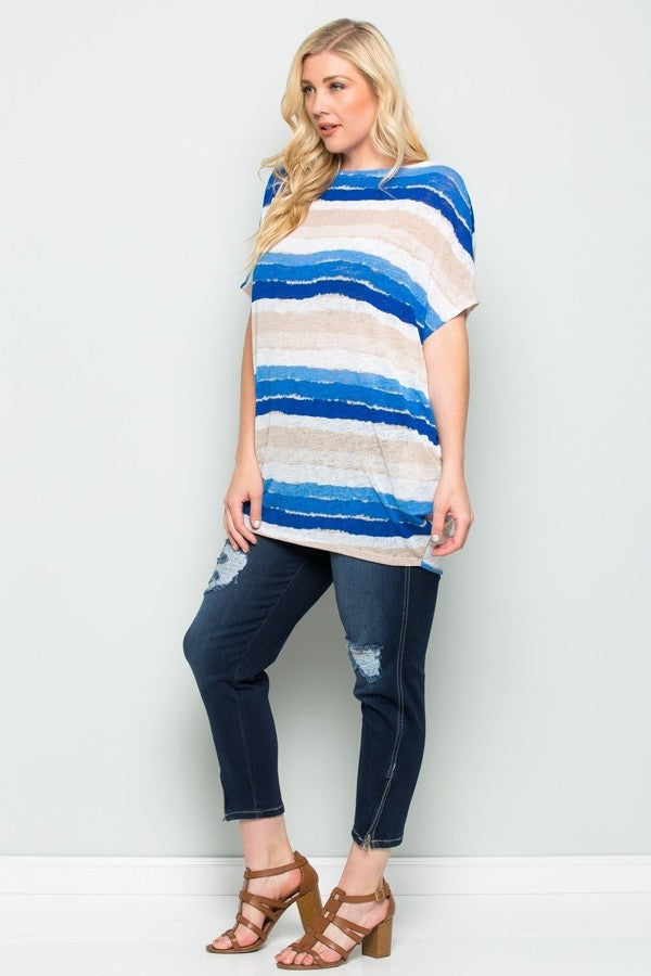 Plus Size Round Neck Tunic