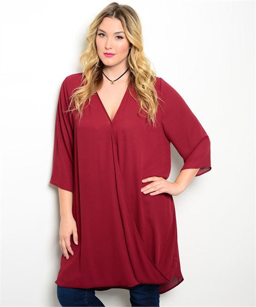 Plus Size Drape Tunic