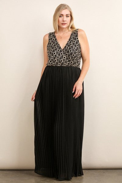 Plus Size Sleeveless Maxi Formal Dress