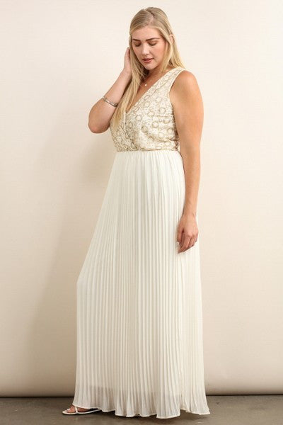 Plus Size Sleeveless Maxi Formal Dress