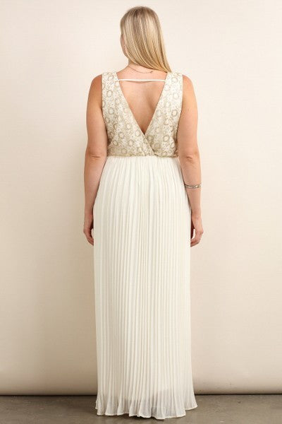Plus Size Sleeveless Maxi Formal Dress