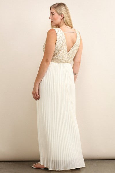 Plus Size Sleeveless Maxi Formal Dress