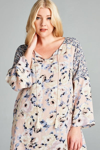 Plus Size Floral Dress