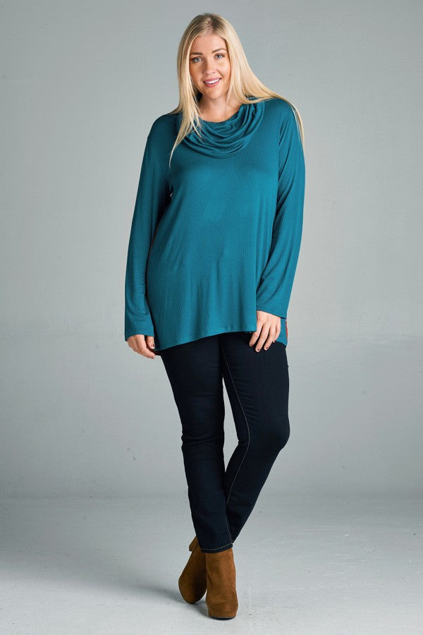 Plus Size Rib Knit Top