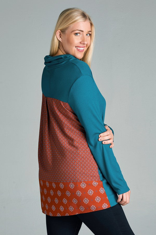 Plus Size Rib Knit Top
