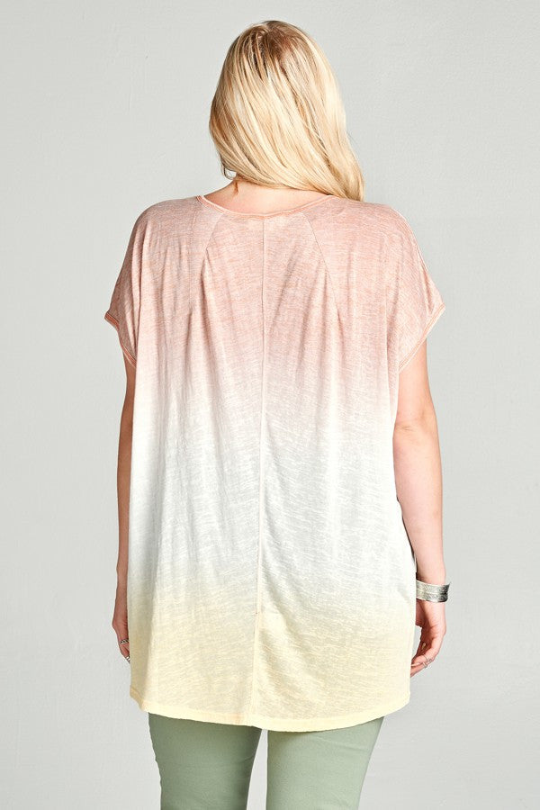 Plus Size Loose Fit V Neck