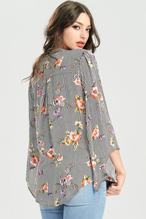 Flirty Floral Blouse