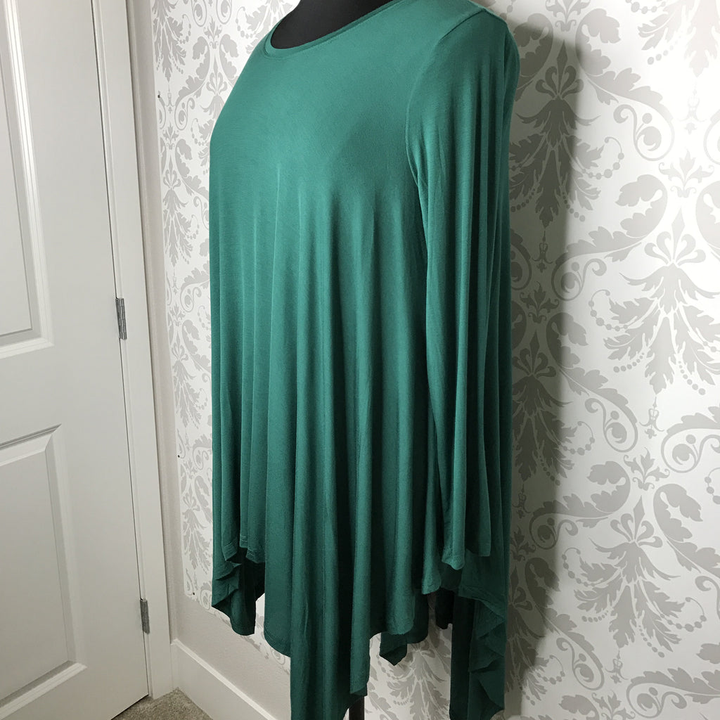 Plus Size Long Sleeve Trapeze Tunic
