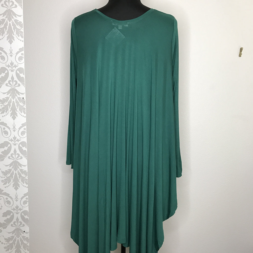 Plus Size Long Sleeve Trapeze Tunic