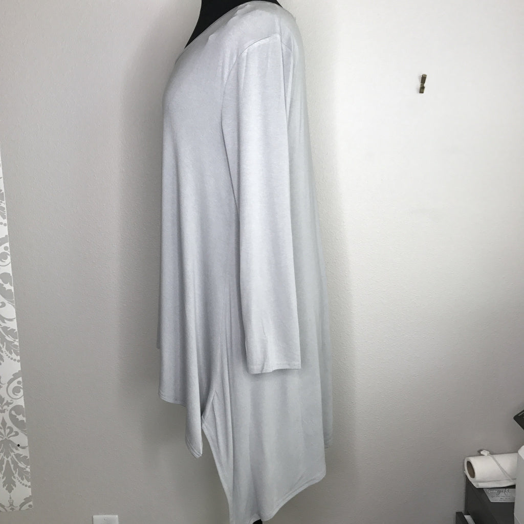 Plus Size Long Sleeve High Low Top