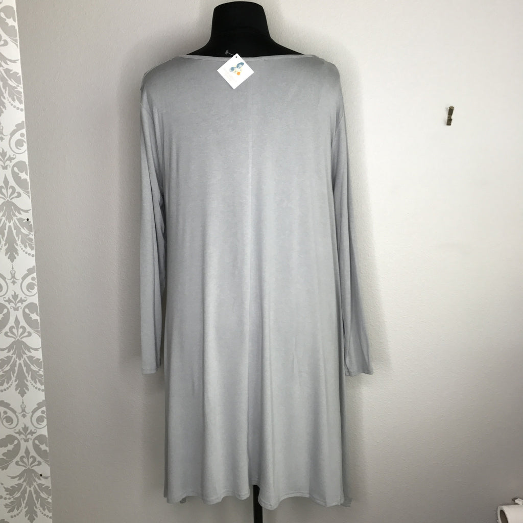 Plus Size Long Sleeve High Low Top