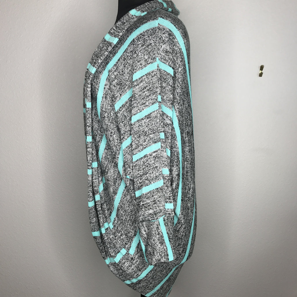 Plus Size Stripe Dolman Cardigan