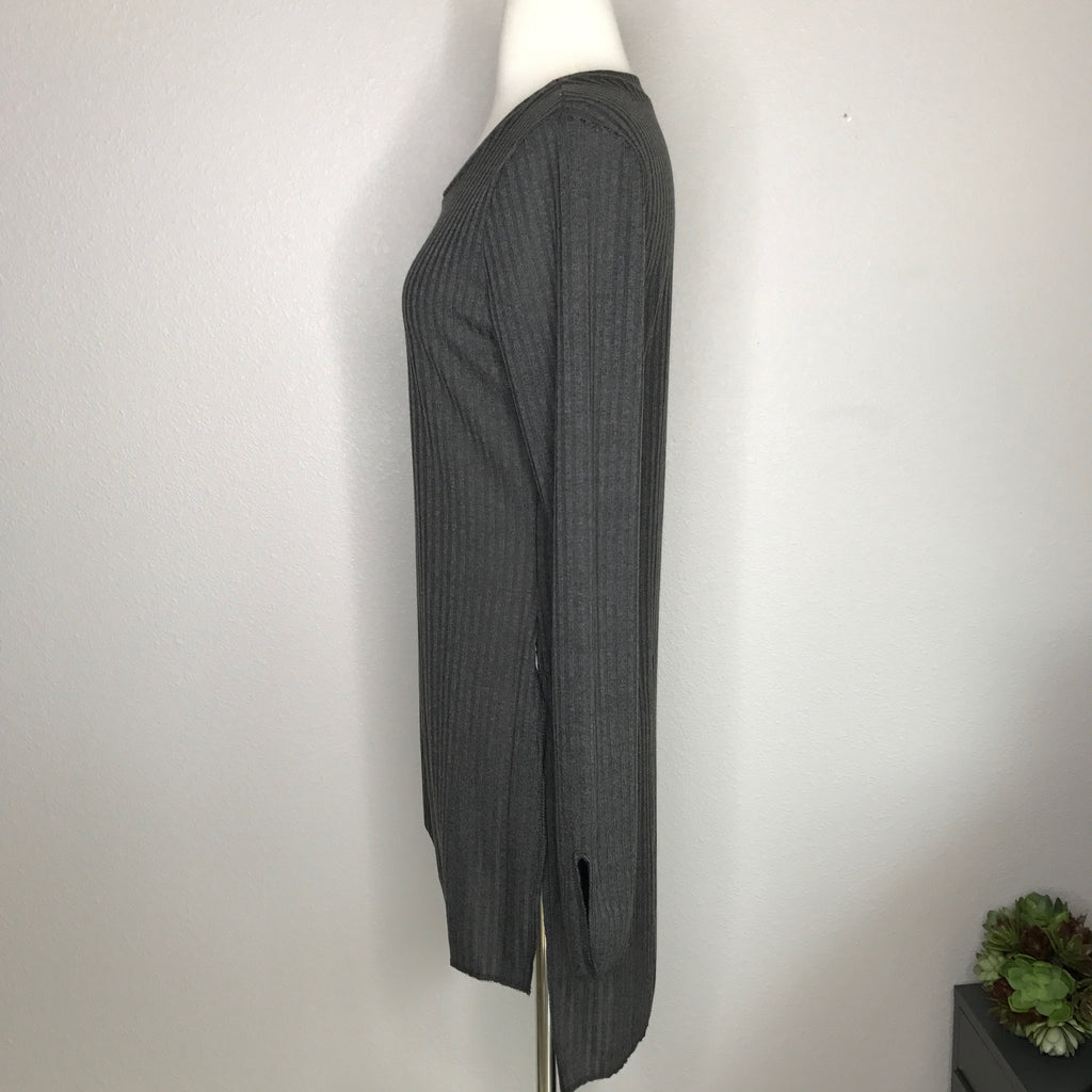 Ribbed Knit Side Split Tunic