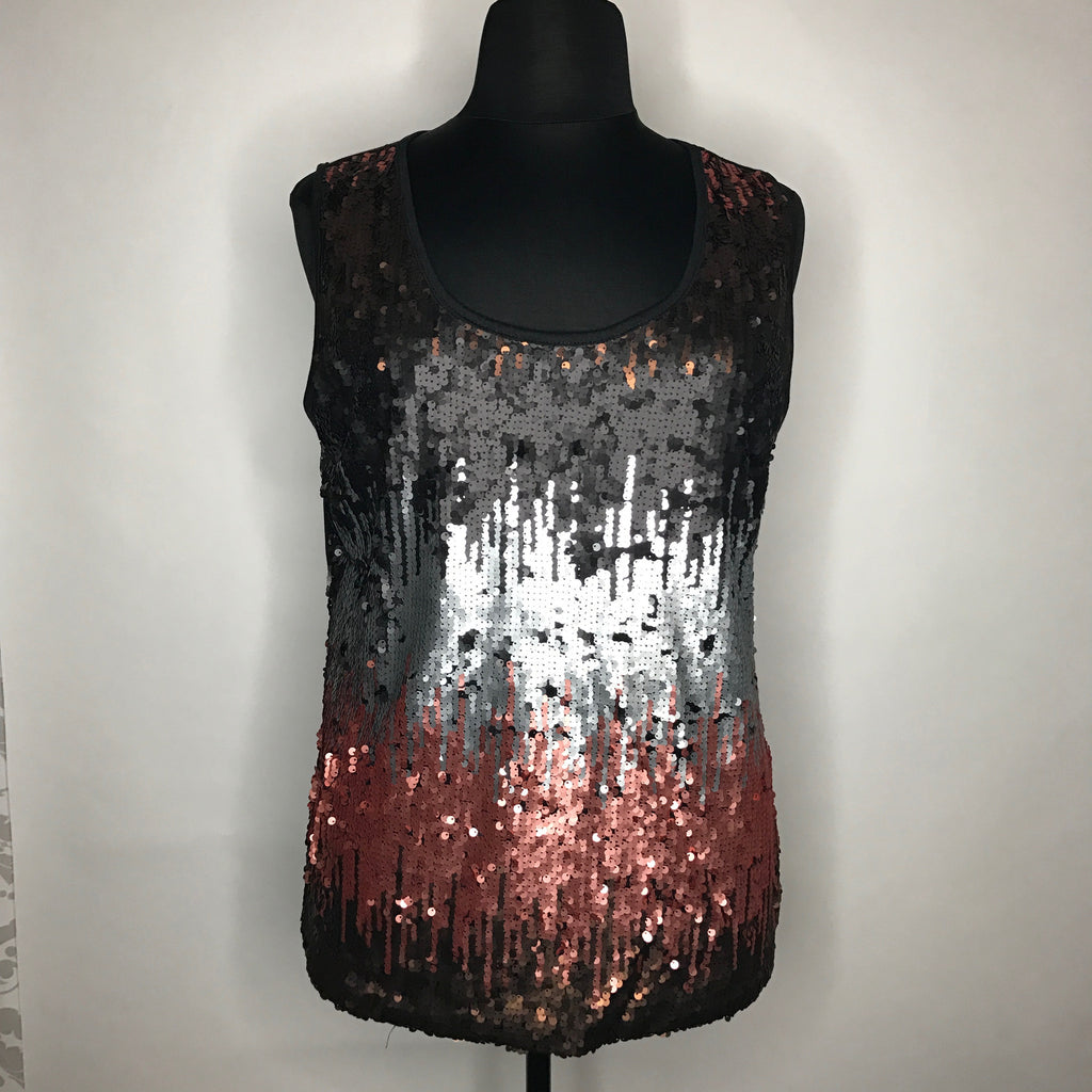 Plus Size Ombre Sequin Tank