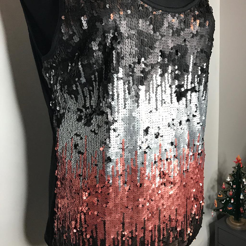 Plus Size Ombre Sequin Tank