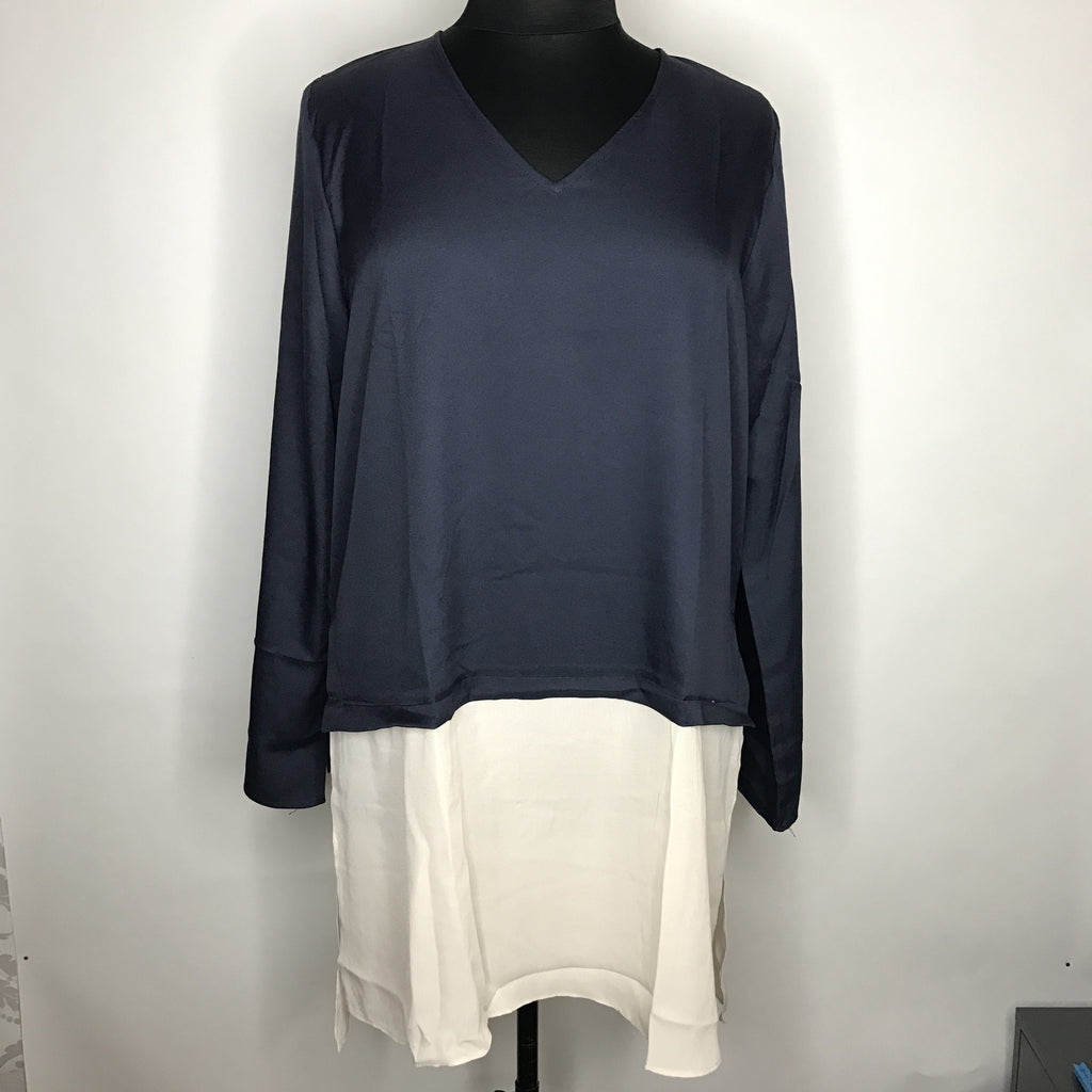 Plus Size Silky Touch Two Tone Top