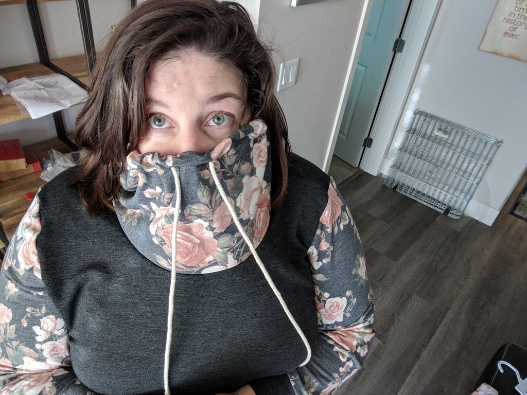 Plus Size Floral French Terry Pullover
