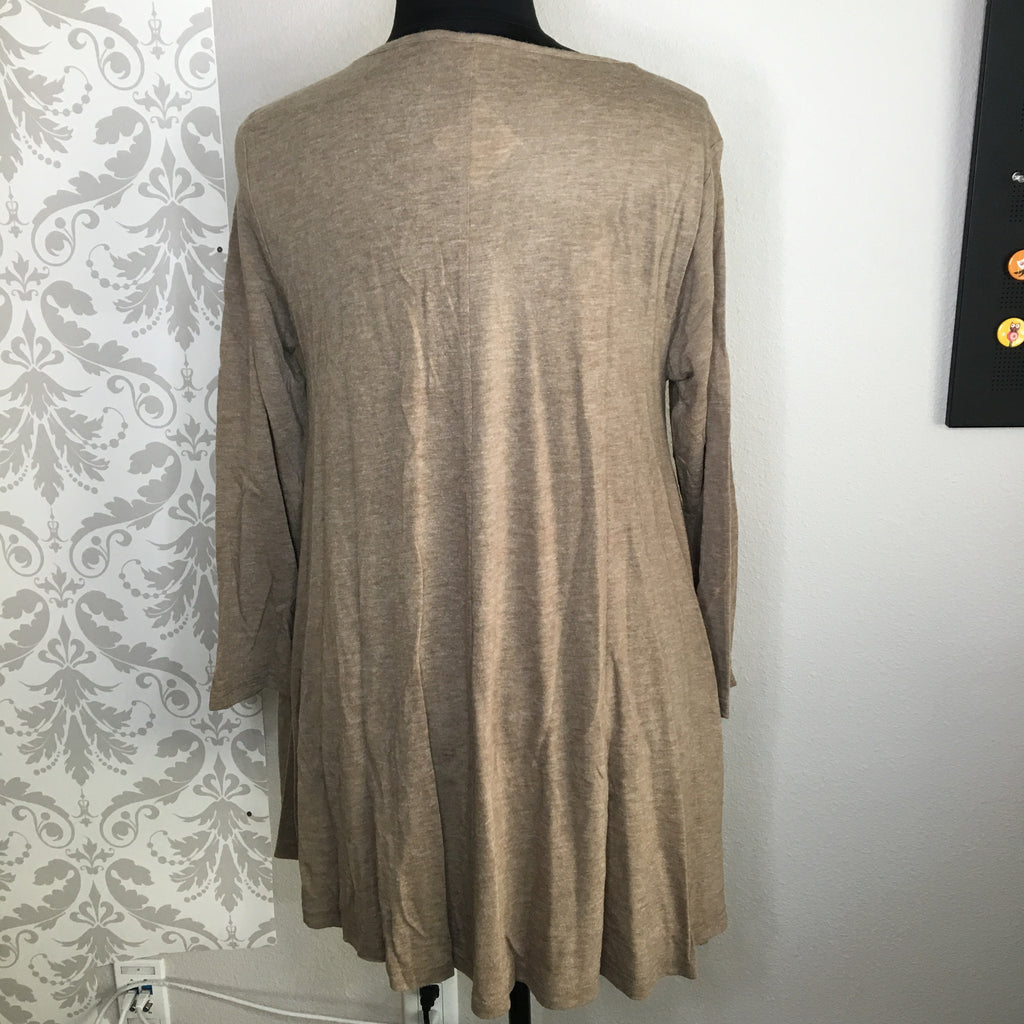 Plus Size Long Sleeve Layered Flare Top