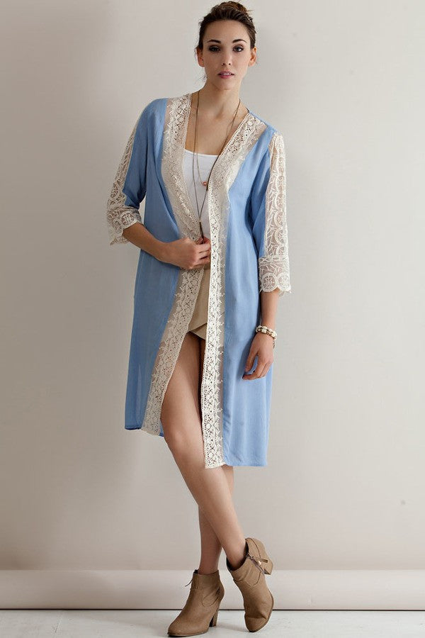 Sheer Lace Duster