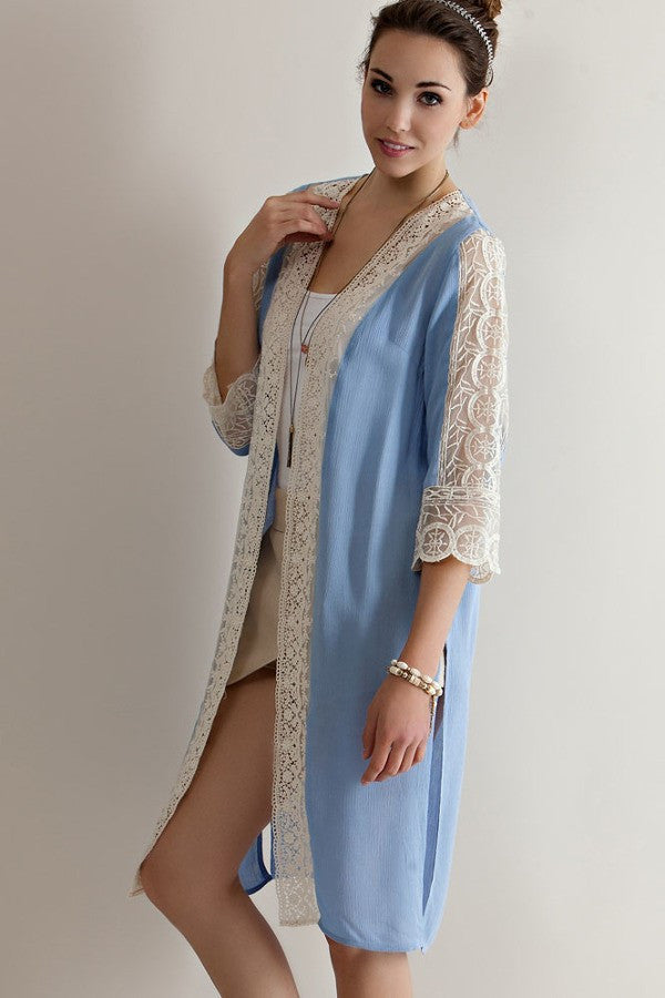 Sheer Lace Duster