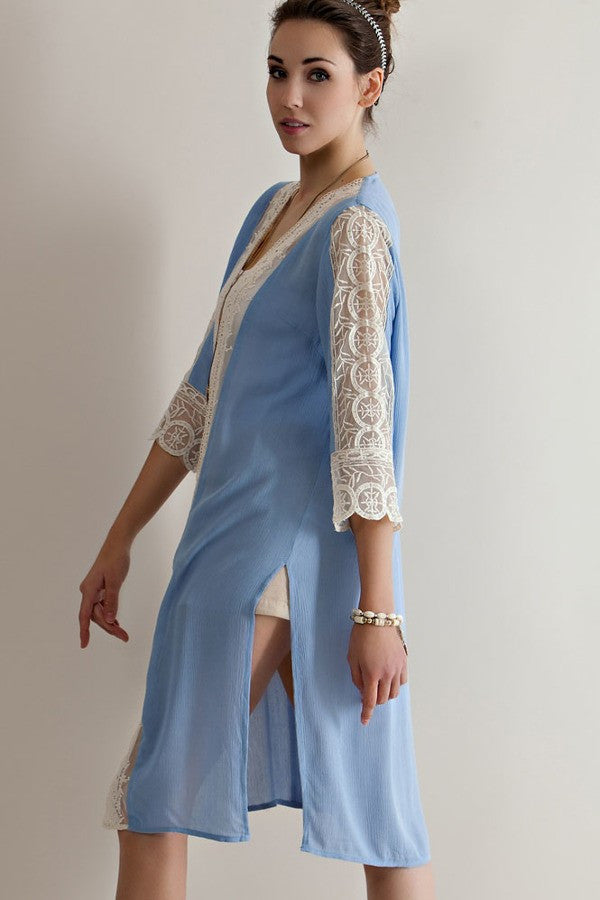 Sheer Lace Duster
