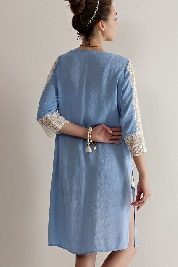 Sheer Lace Duster