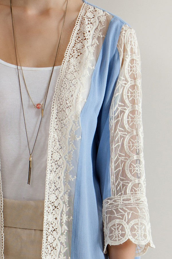 Sheer Lace Duster