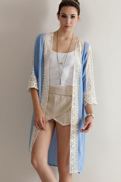Sheer Lace Duster