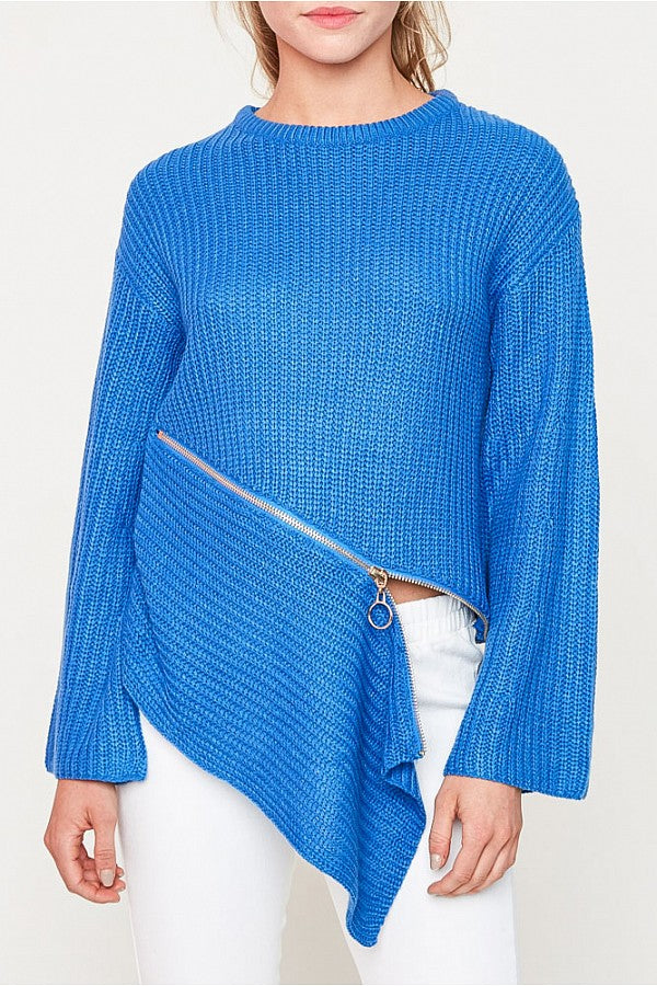 Asymmetric Knit Sweater
