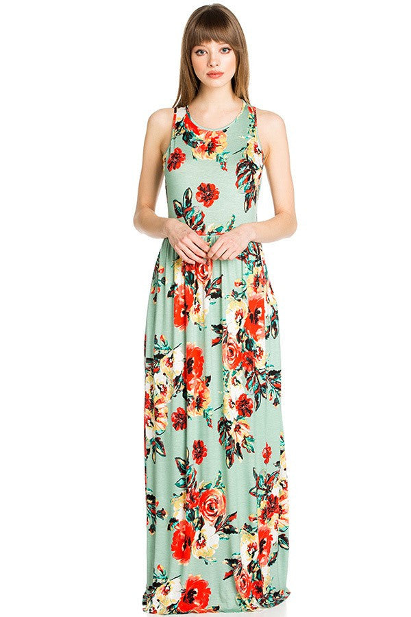 Plus Size Floral Maxi Dress