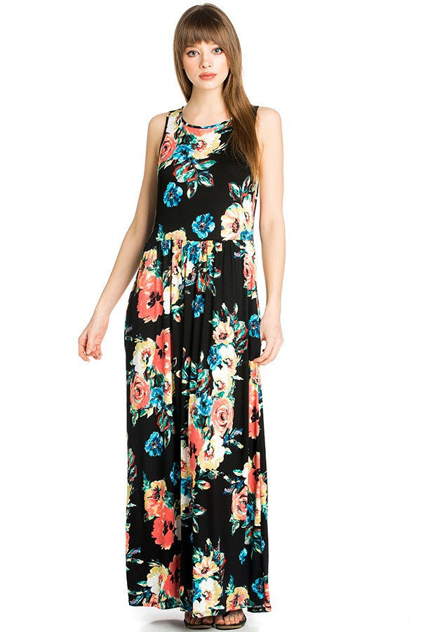 Plus Size Floral Maxi Dress