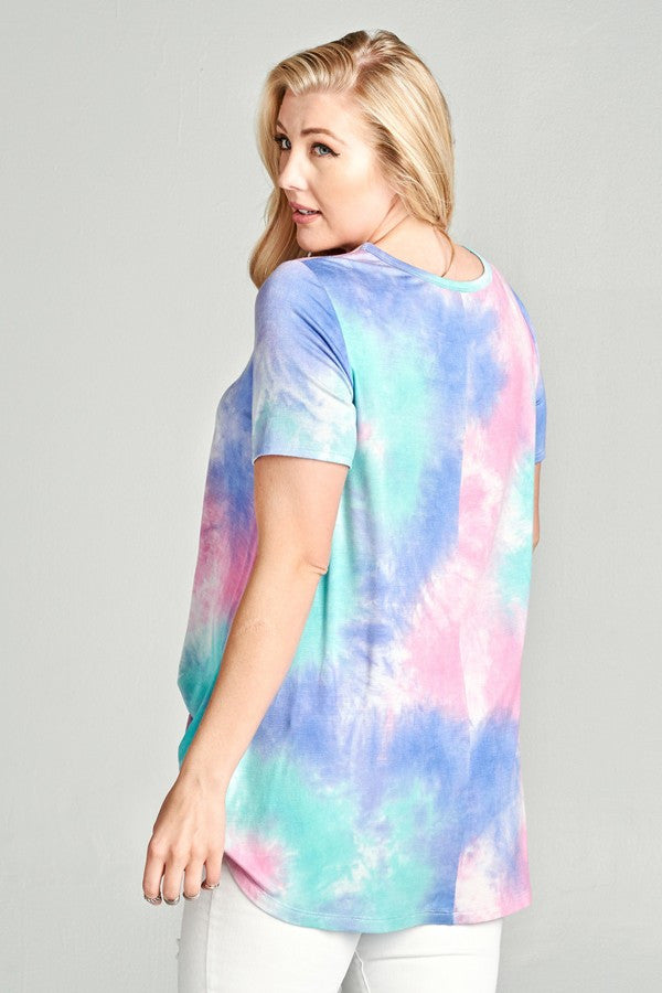 Plus Size Tie Dye Top