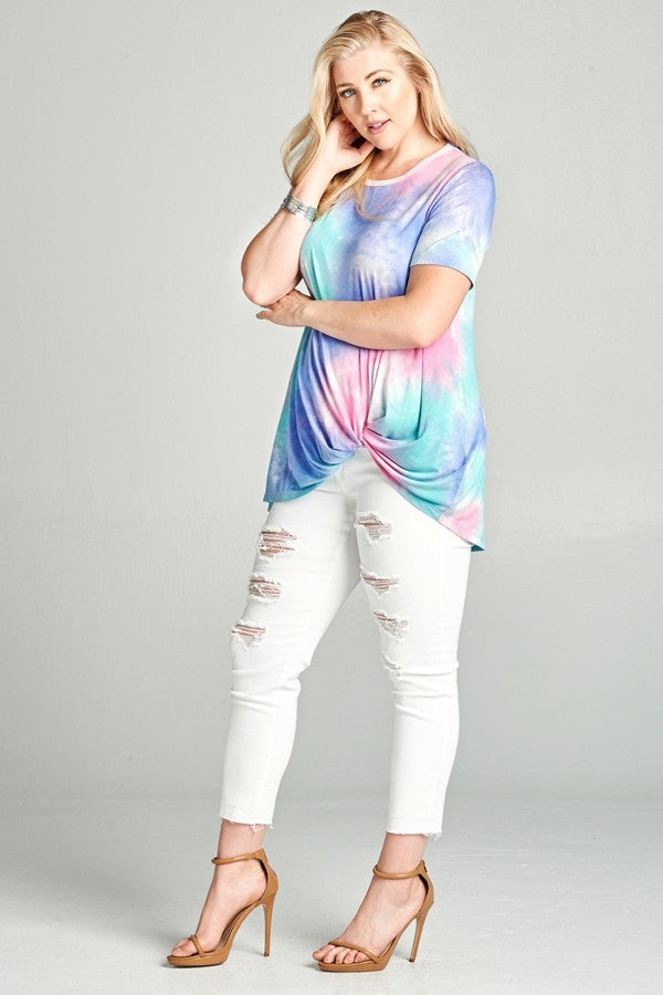 Plus Size Tie Dye Top