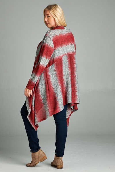 Plus Size Open Cardigan