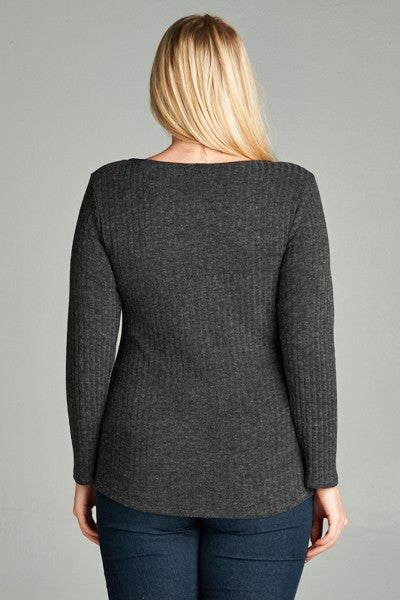 Plus Size Drape Front Sweater