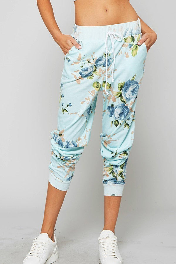 Floral Print Jogger Pants