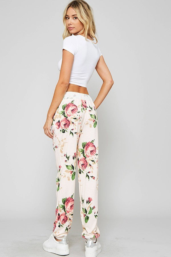 Floral Print Jogger Pants