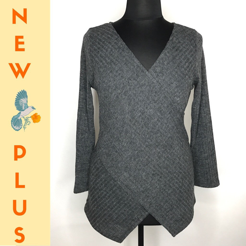 Plus Size Drape Front Sweater