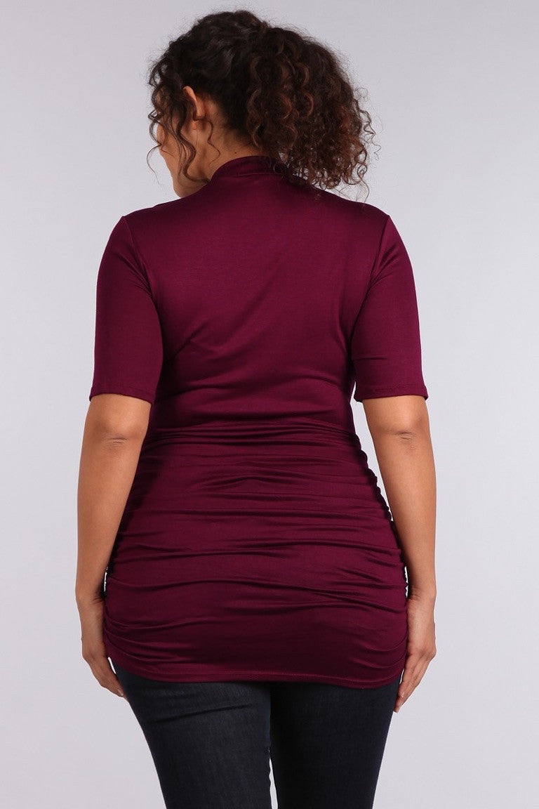 Plus Size Mock Neck Tee