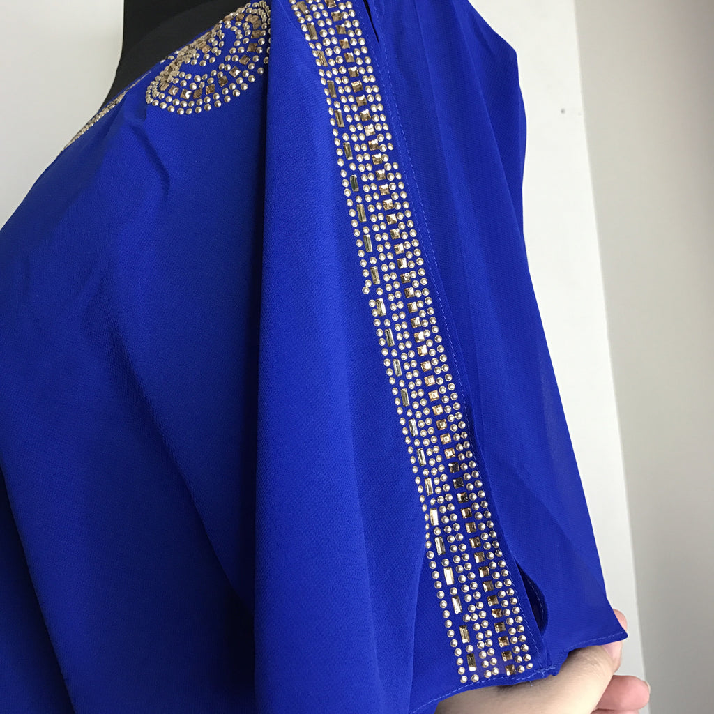 Plus Size Short Sleeve Embellished Top